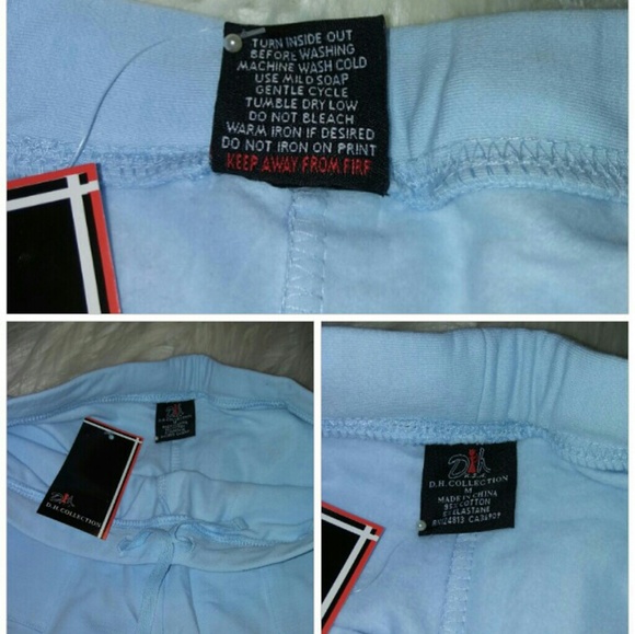 New Baby Blue Casual Crop Pants - Picture 8 of 8